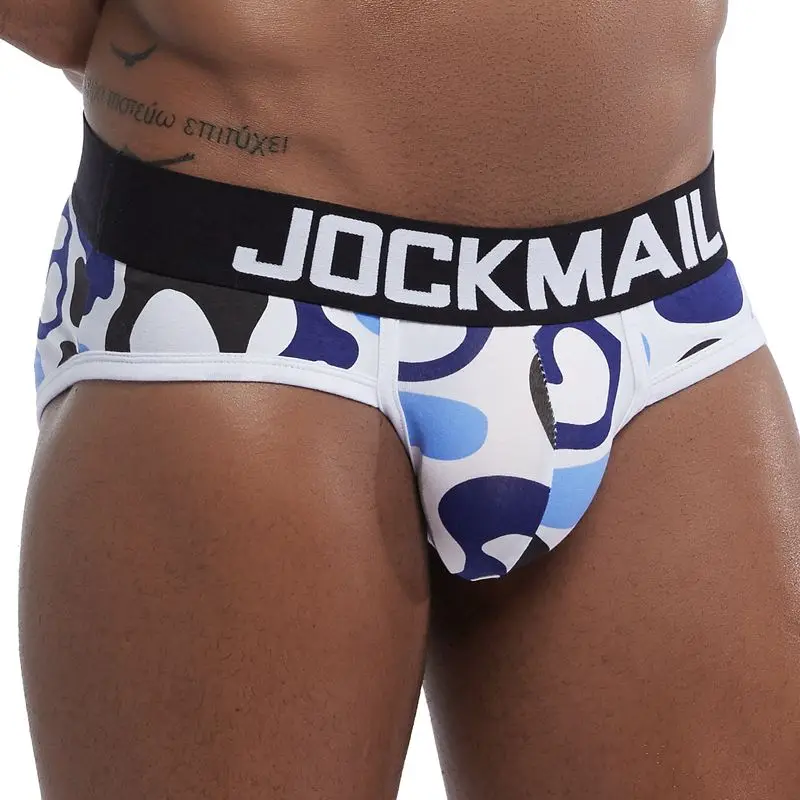 Трусы брифы JOCKMAIL мужские с камуфляжным принтом пикантное нижнее белье хлопковые
