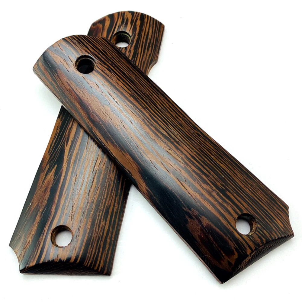 

1 Pair Tactical 1911 Accessories Modification 1911 Grips Handle Natural Chicken Wing Wooden Handle Making Materials Equipment