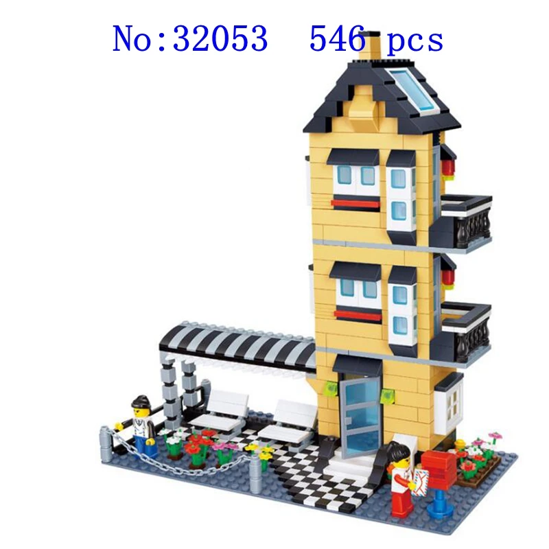 DIY Горячая продажа уличное создание архитектура города ИНН деревенский дом семья