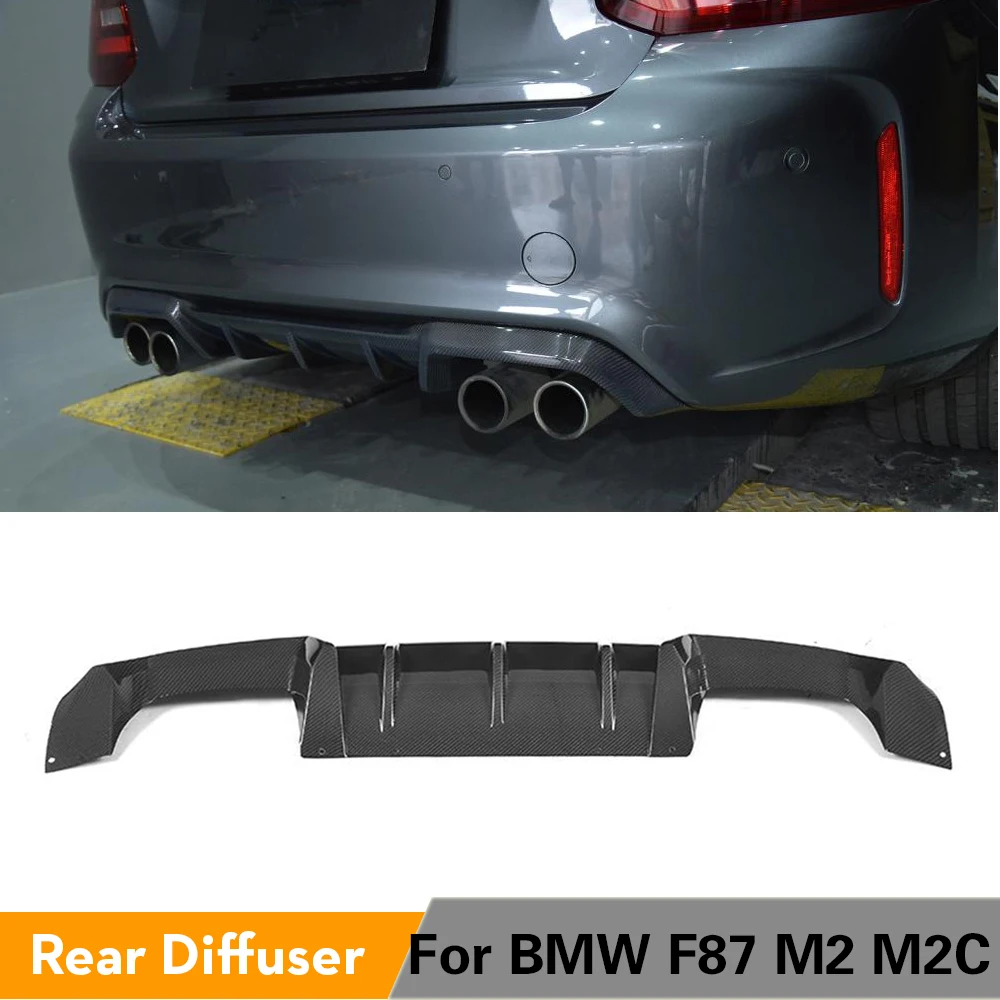 Углеродное волокно задний бампер Выпускной диффузор для BMW F87 M2 M2C База купе 2