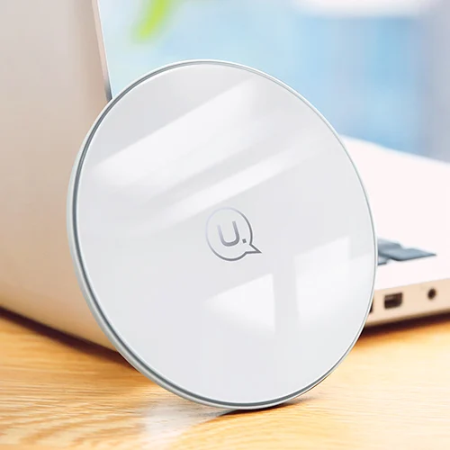 Glass White 10 Вт Qi Беспроводное зарядное устройство для iPhone X XS Max XR 8 plus, USAMS Беспроводная зарядная площадка Быстрая зарядка для samsung S8 S9 plus note 9 8 s7 - Тип штекера: Glass White