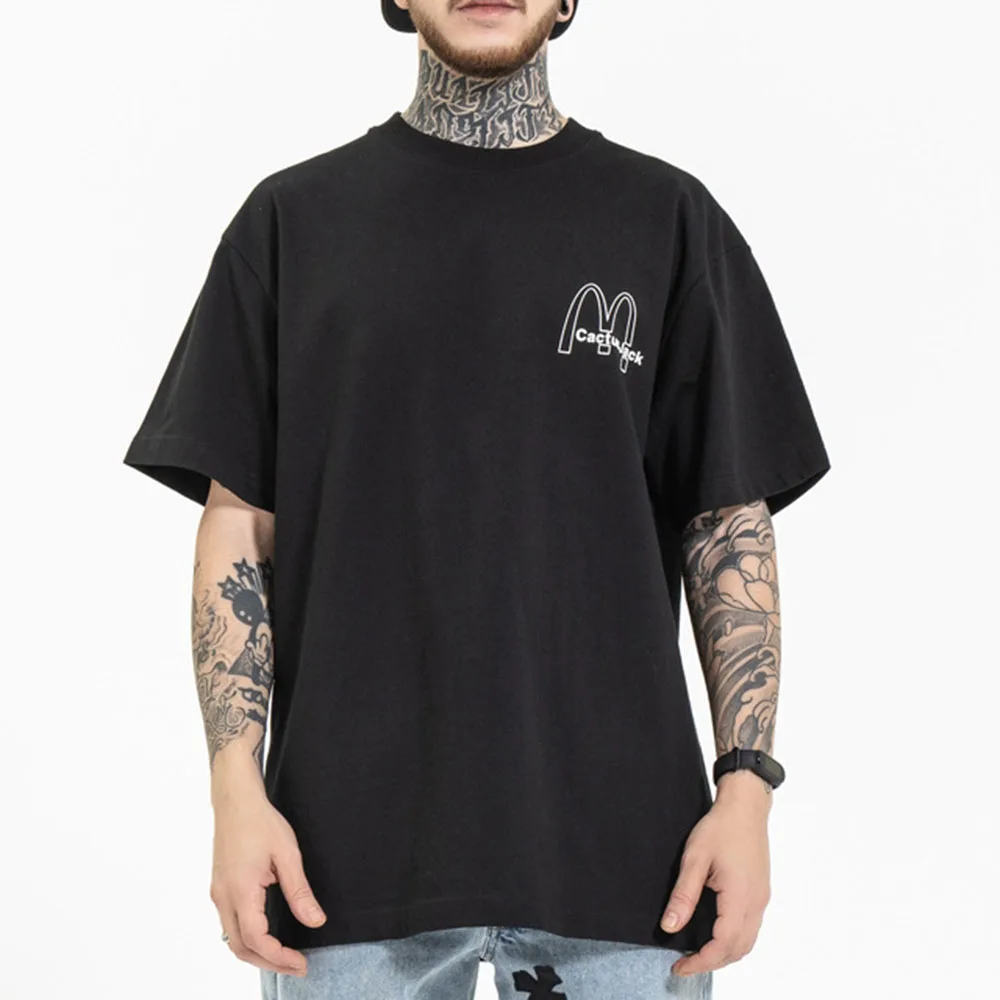 

T-shirt Western Style Loose Casual 2021 Summer Fashion Designer Hipster Popular Printing Letter Round Neck Summer