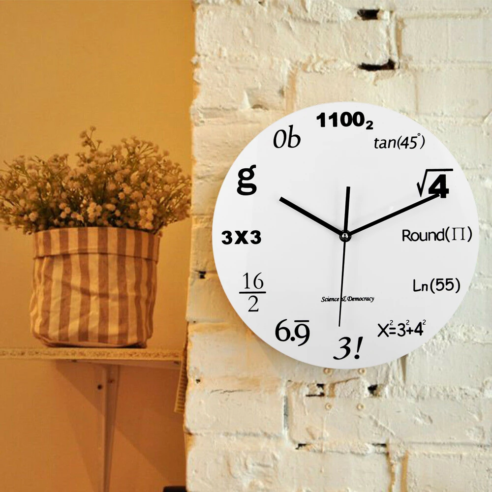 Настенные акриловые часы 2021 настенные с математическим уравнением современный