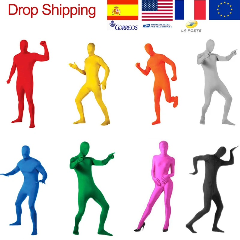 Для взрослых Аниме Косплэй незаметность плащи костюм Колготки Цвет всего тела