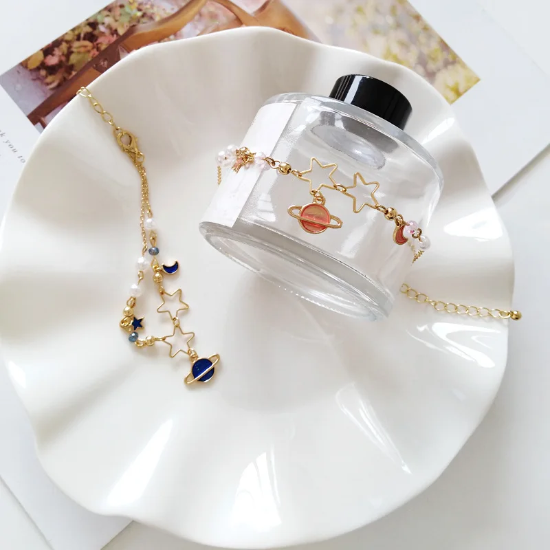 Корейский темперамент полый звезда Луна металлический браслет сладкий Шарм