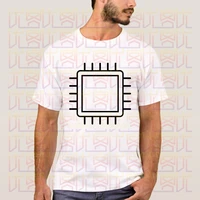 newest 2020 summer cpu processor line computer component sign colorful outline concept logo 100 cotton casual t shirt