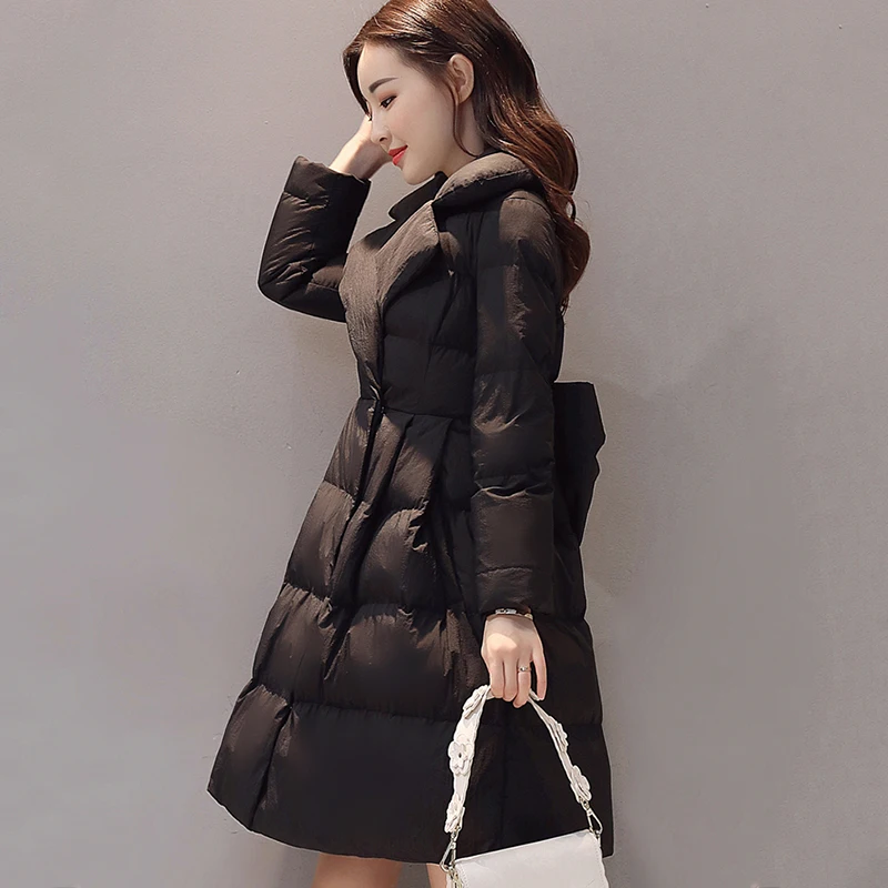 2019 новая Корейская версия Милая элегантная пуховая хлопковая куртка женская