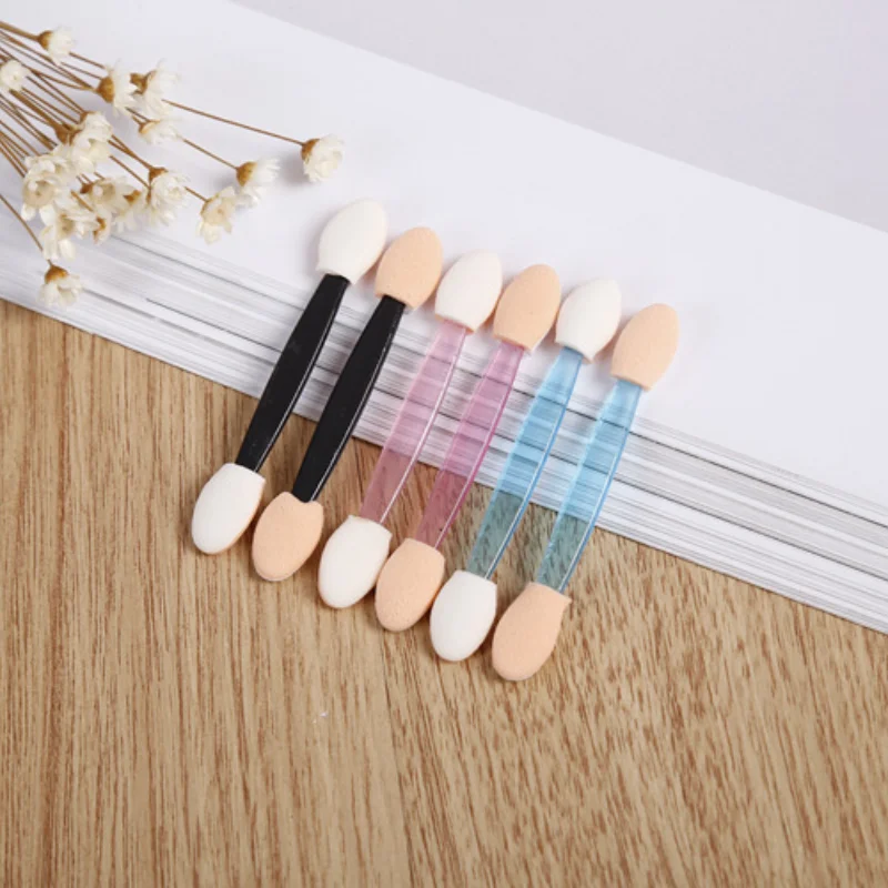 

10pcs Eye Shadow Applicator Eyeliner Eye Shadow Brush Portable Double Ended Sponge Facial Makeup Tool Eye Shadow Applicator
