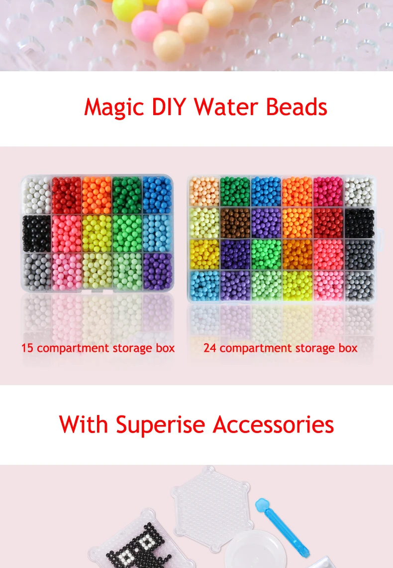 Diy водные липкие бусины, игрушки для детей, Монтессори, Обучающие волшебные игрушки-головоломки, набор бусин для детей, девочек и мальчиков, 3, 5 От 7 до 8 лет, игрушки