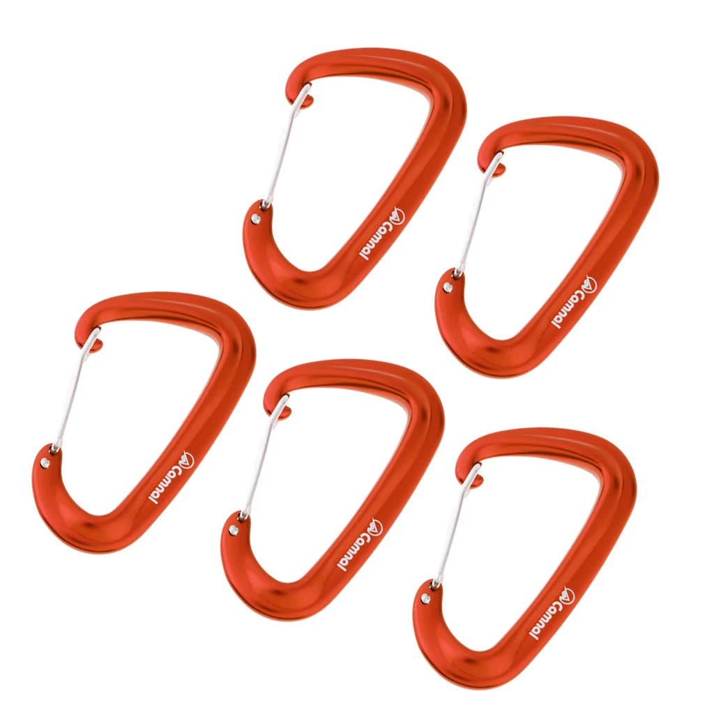 5 шт. 16KN алюминиевый трос ворота карабины безопасность скалолазание гамак для