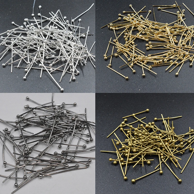 

FLTMRH 12*0.5mm 700Pcs KC Gold Rhodium Plated Copper Ball Head Pins,Needles Findings For DIY Jewelry Accessories