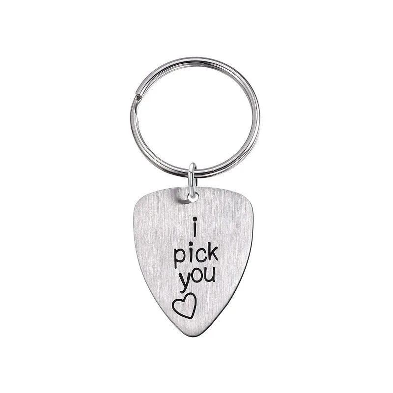 Новые модные белые кольца для ключей простая надпись I pick you из нержавеющей стали