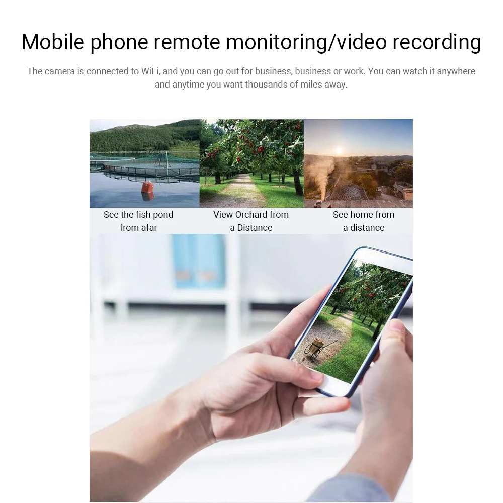 

Solar Camera Waterproof Wireless Two-Way Audio 1080p Night Vision WiFi Camera for Home Office Audio Surveillance System