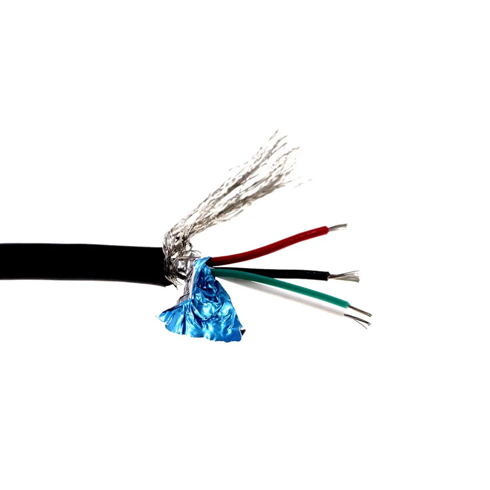 

1 метр USB2.0 полностью Номинальный кабель UL2725 Стандартный 4-жильный зарядный кабель для передачи данных 24 AWG / 1P 28 AWG / 2C проводник медная оплетка
