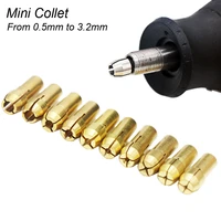 0 5mm 3 2mm micro mini drill chucks adapter for dremel rotary tool accessories micro collet machine polishing engraver electric