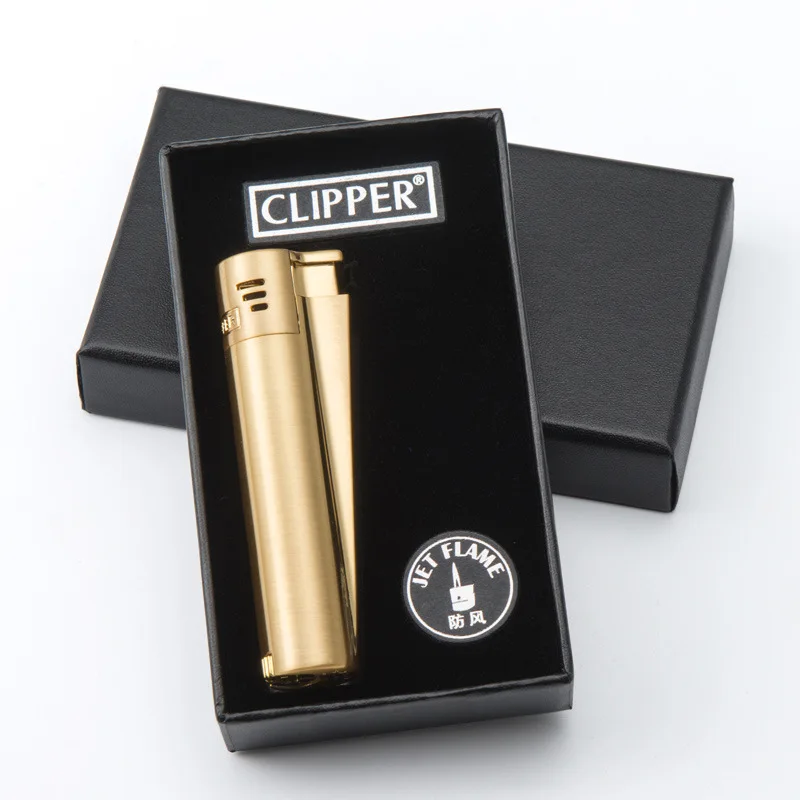 

New Torch Lighter Original Clipper Jet Lighter Grinding Windproof Flint Lighter Butane Gas Metal Outdoor Gadgets For Man Gifts