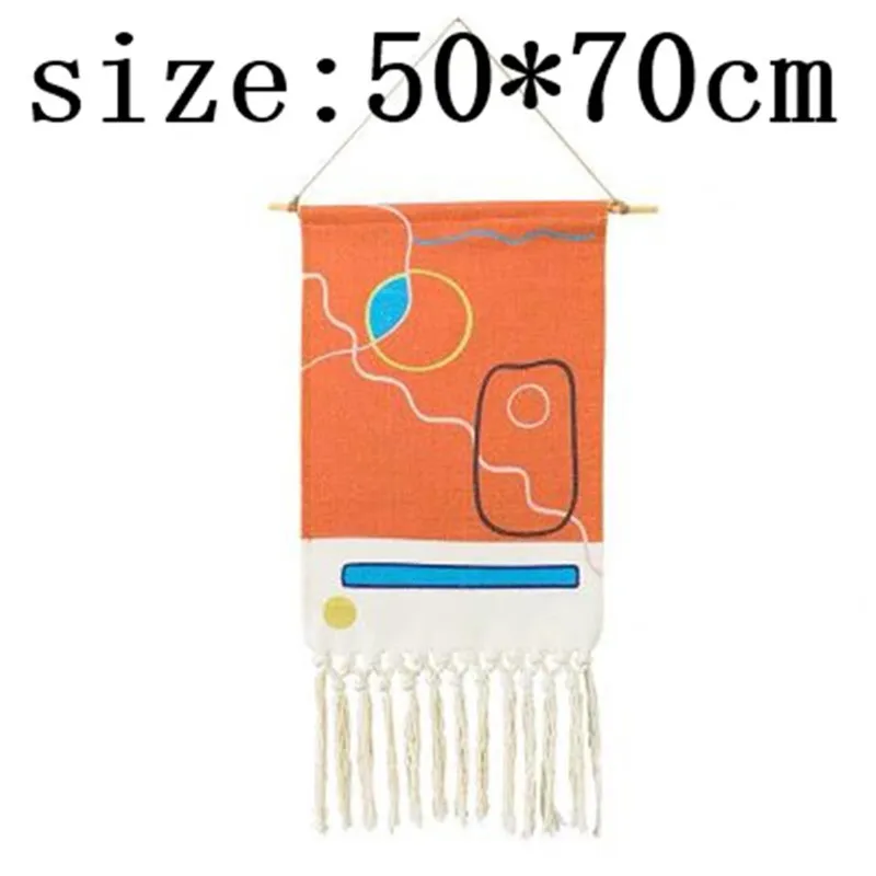 

Macrame Wall Hanging Tapestry Fabric Geometric Print Decoration Tapestry Home Living Room Bedroom Backdrop Hanging Blanket Decor