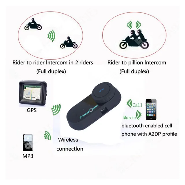 BT Bluetooth гарнитура для мотоциклетного шлема Freedconn TCOM OS 100m переговорное устройство