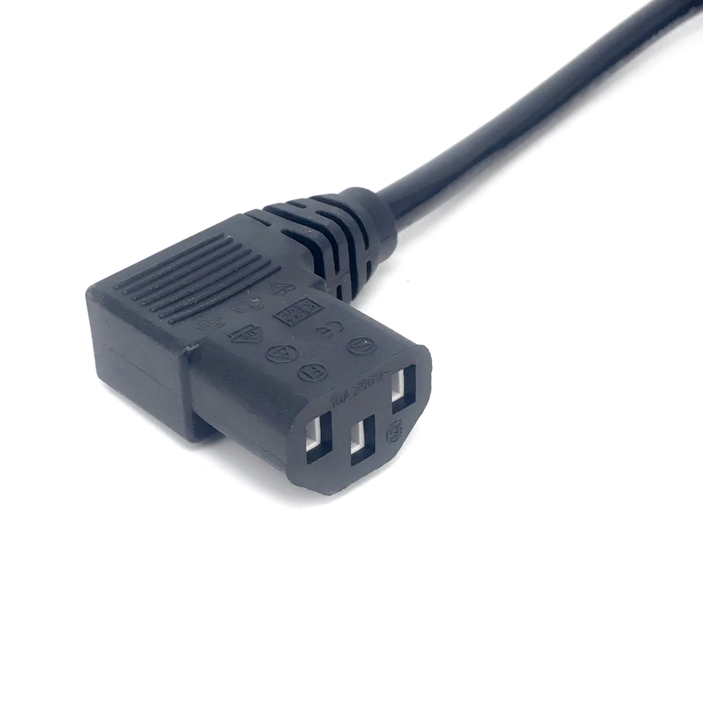 1 5 м/5 футов C13 IEC Kettle 90 градусов под прямым углом для европейского 2-контактного