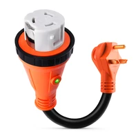 mictuning 30a male to 50a female rv power cord plug adapter motorhome caravan power adapter with locking connectorled indicator