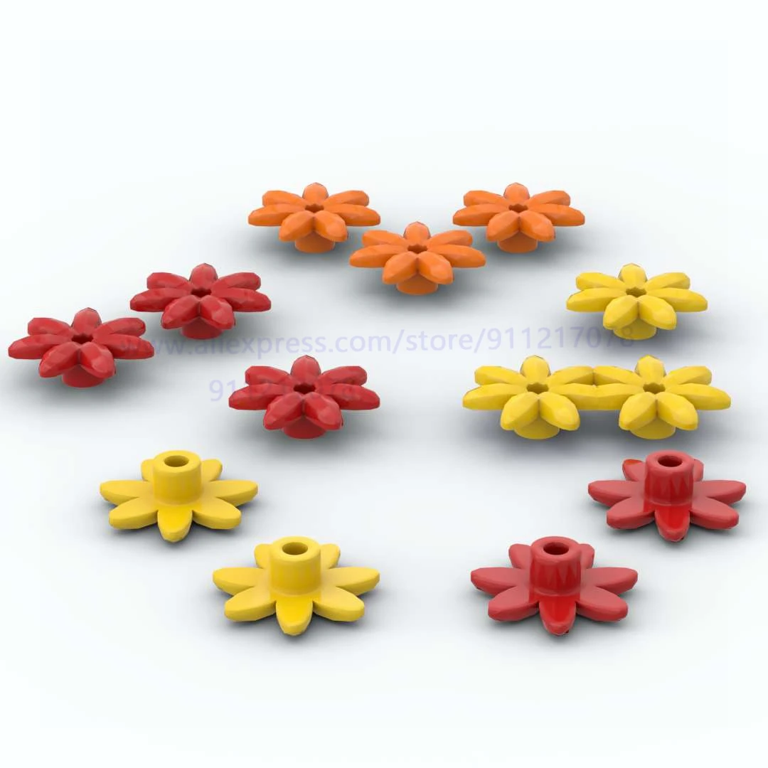 

Seven-petal Flower Building Block Plants Toy for moc Bricks Flowers Assembles Particles for Children Kid Birthday Gift 10pcs/lot