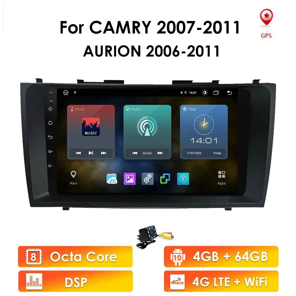Автомобильный мультимедийный радиоприемник стерео GPS навигатор для Toyota Camry Aurion