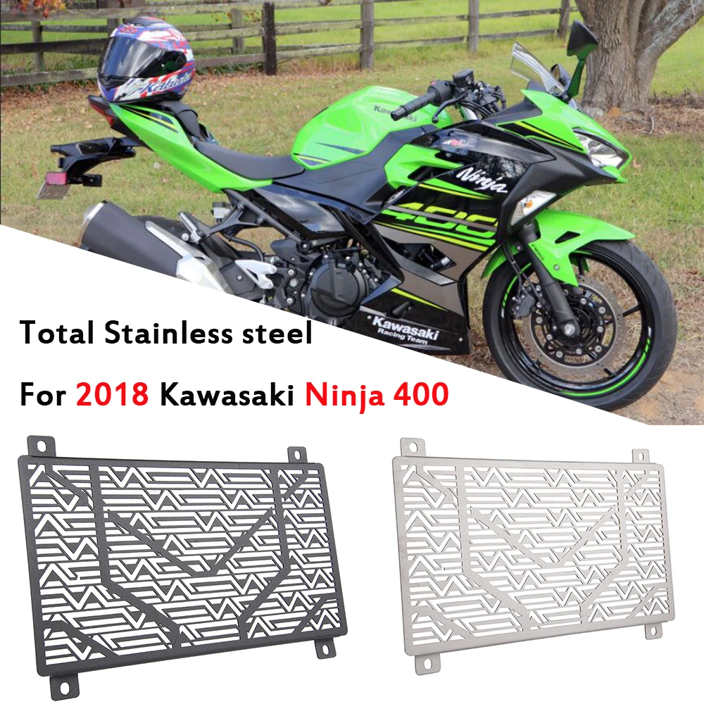 Защитная крышка радиатора для 2018 Kawasaki Ninja 400 из нержавеющей стали Ninja400 18|Накладки