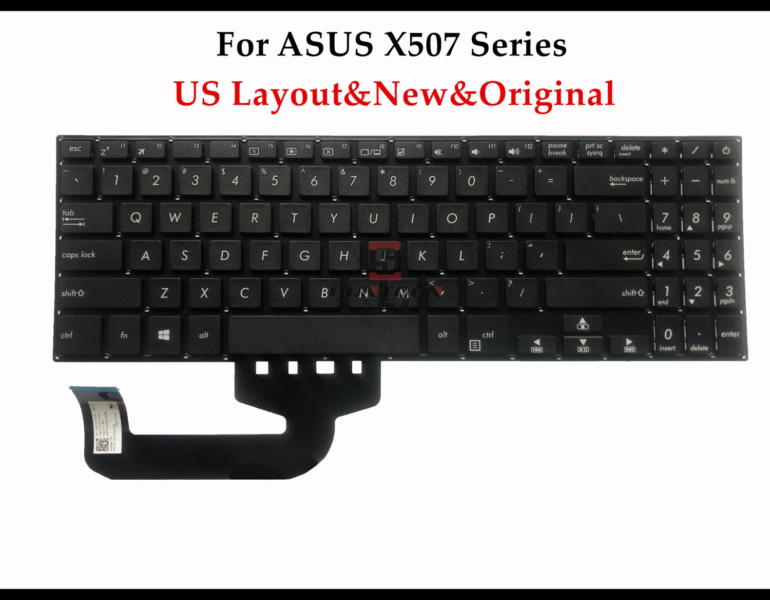 Оригинальная клавиатура США для ASUS X507 X570 A570 X570ZD YX570ZD Клавиатура черного цвета без
