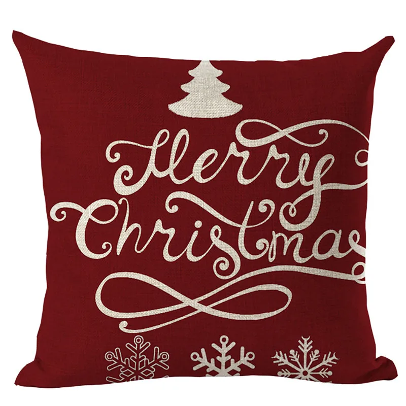Merry Christmas наволочки для подушек, льняная наволочка для дивана, домашний декор, современная мода, наволочка для подушки, декоративная кровать, Прямая поставка/C - Цвет: H