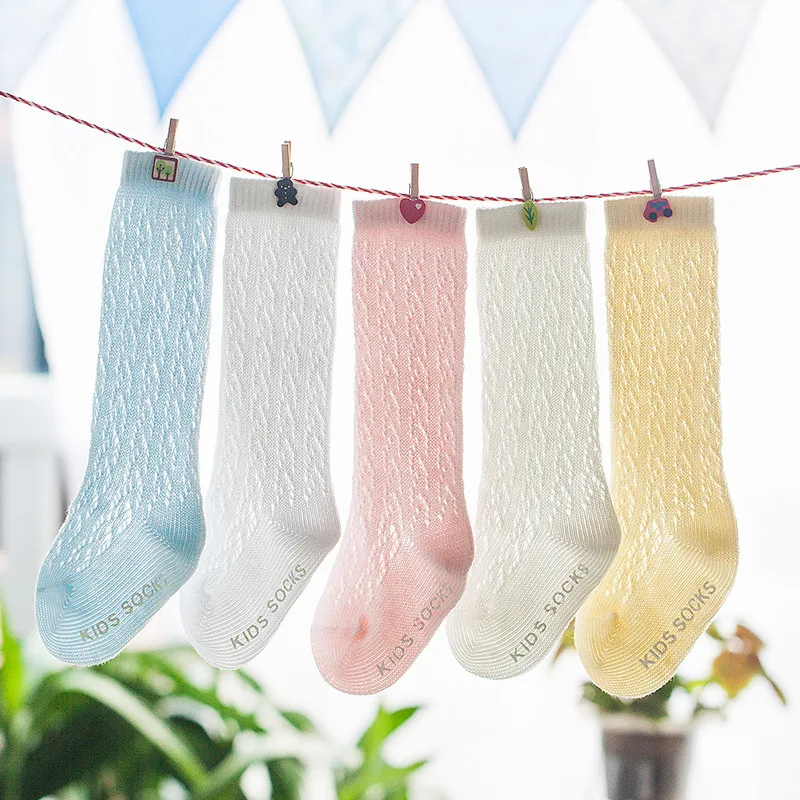 От 0 до 4 лет новые дышащие летние носки для малышей Хлопковые гольфы