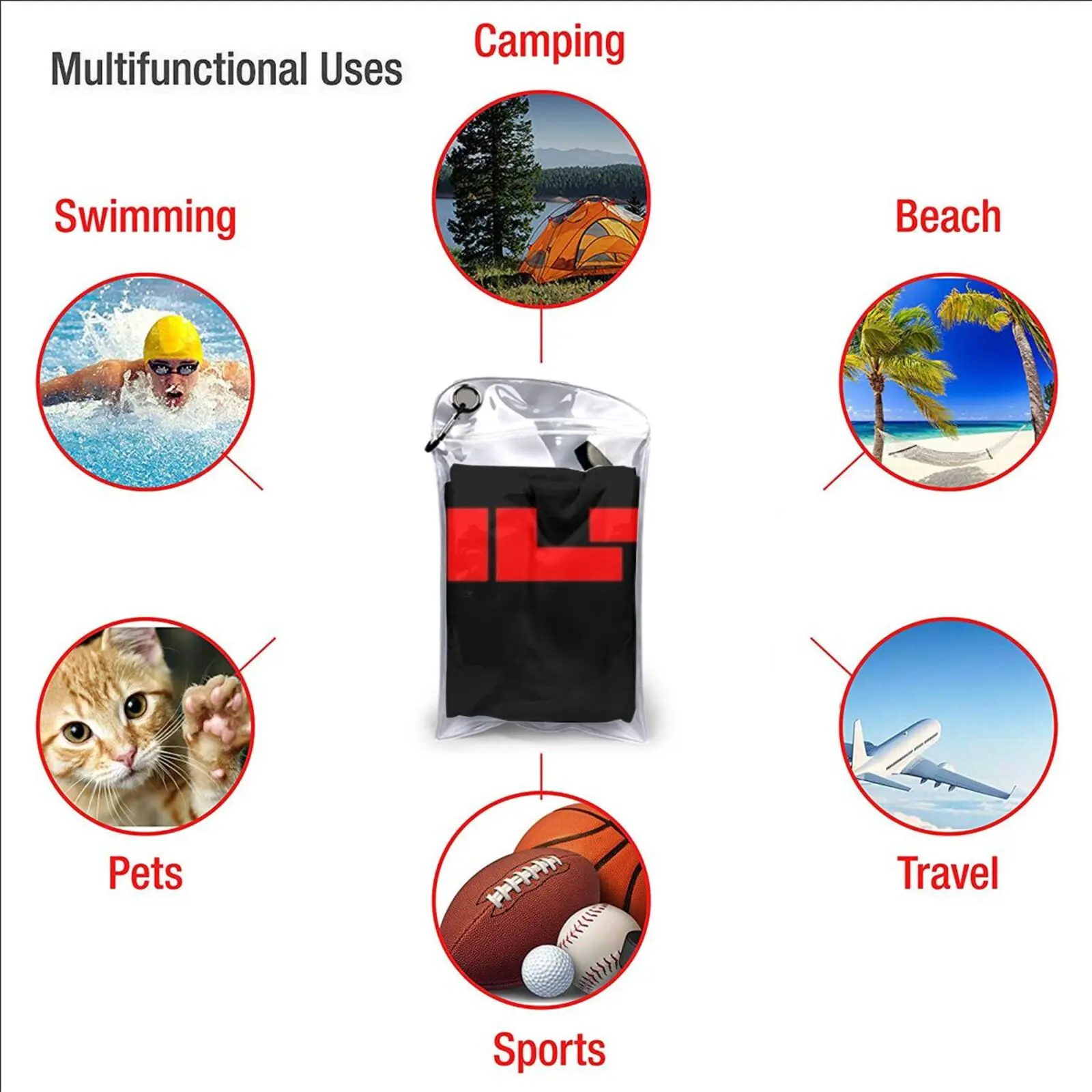 Быстросохнущее полотенце Electronic-Hilti с логотипом портативное спортивное для ванны