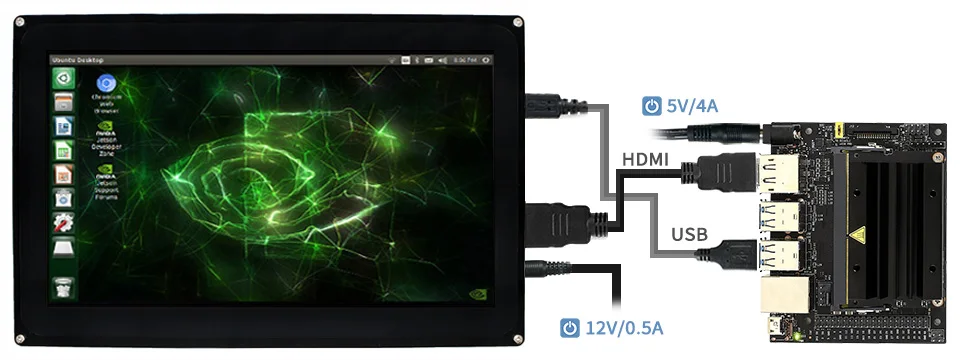 Raspberry Pi 3 дисплей 10,1 дюймов 1024x600 емкостный сенсорный экран lcd(H) с Чехол, поддержка нескольких мини-ПК, Windows 10/8. 1/8/7/XP