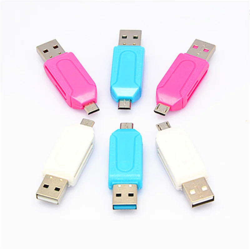 2в1 Micro USB OTG кард-ридер Универсальный USB TF/SD кард-ридер телефон удлинительные Разъемы адаптер карты Micro SD для Android PC