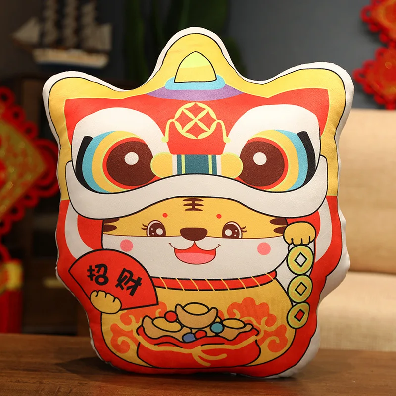 Подушка в виде танцующего льва плюшевая игрушка набивная кукла мультяшное