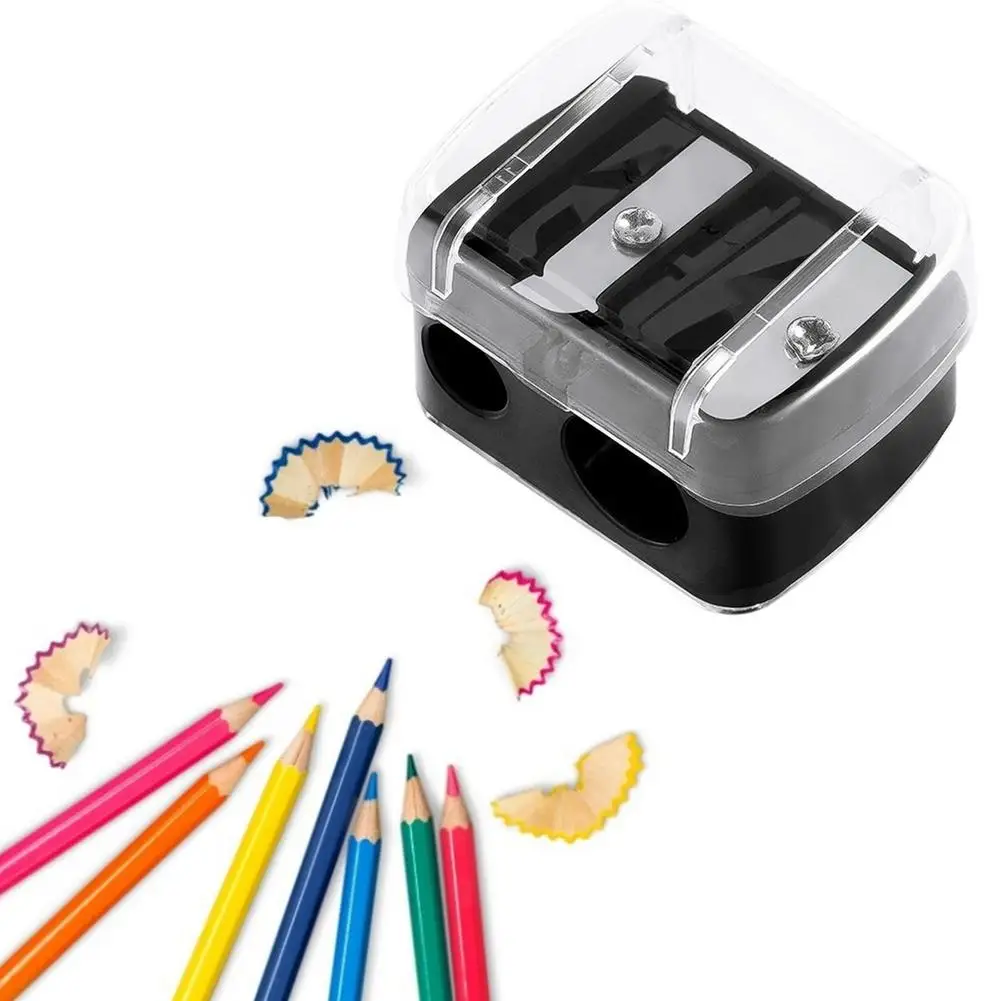 

1PC Double Hole Pencil Sharpener Classical Makeup Eyebrow Pencil Pencil Lip Pencil Eyeliner Multi Purpose Pencil Sharpener Girls