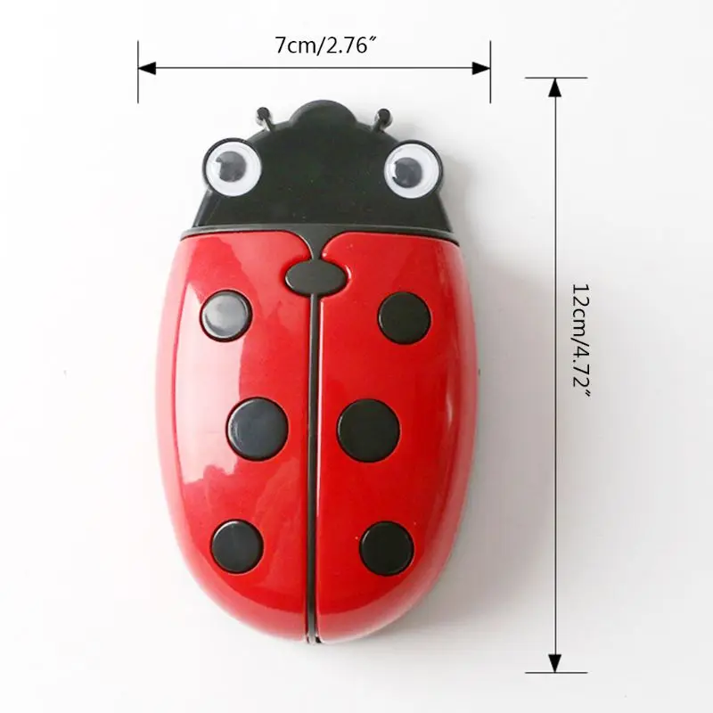 Cute Ladybug Fridge Magnetic Storage Box Eraser Whiteboard Pen Organizer Save Space Kitchen Container Holder |
