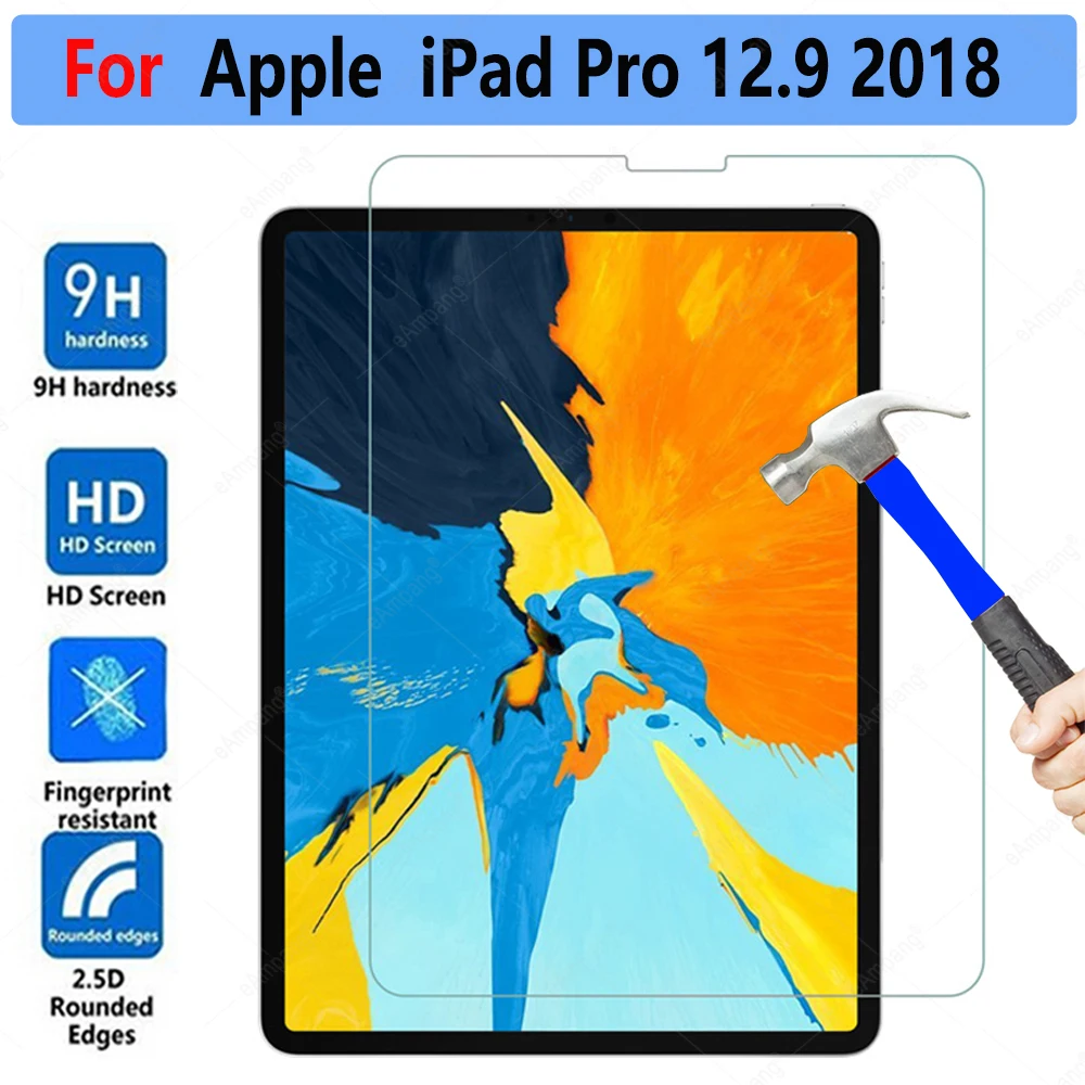 Закаленное стекло для Apple iPad Pro 12,9, 2018, A1876, A2014, A1895, a53, защита экрана 0,3 мм, 9H, HD прозрачная пленка для планшета