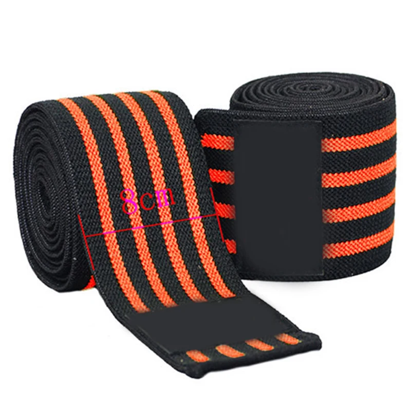 1 Pair 2M Sports Knee Wraps For Cross Training WODs Gym Workout Weightlifting Fitness Powerlifting Squats Straps For Men can CSV