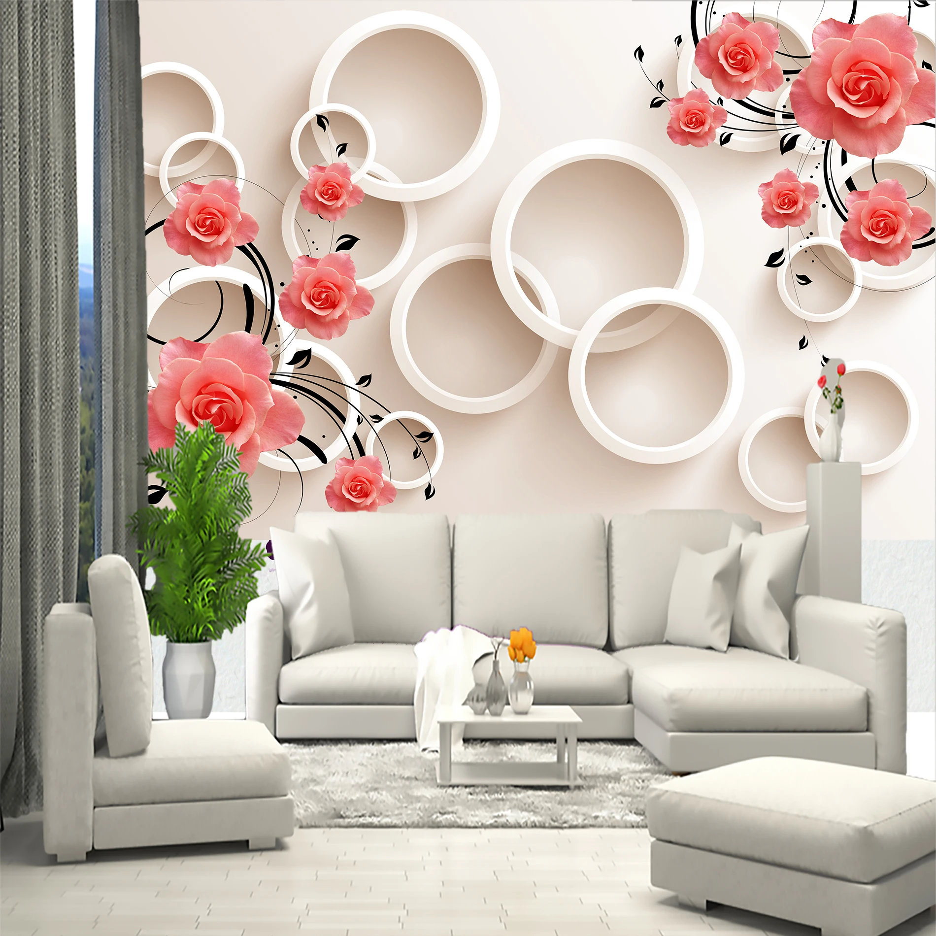 Обои фотообои 3d на стену обои флизелиновые фото Изящные кольца охваченные