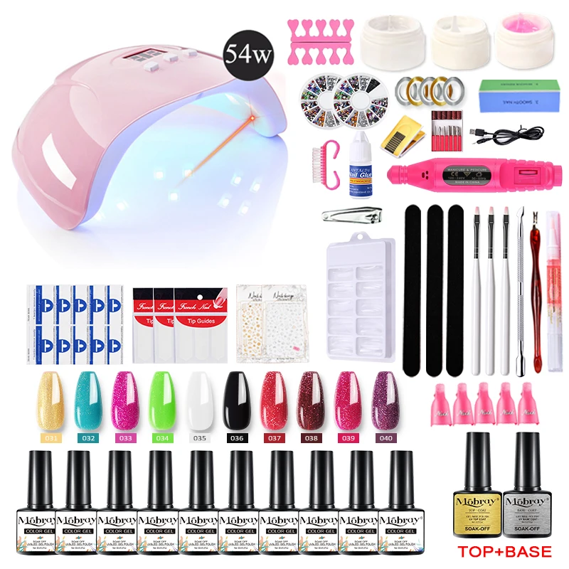 

Nail Sets For Manicure Kit Gel Nail Polish Set 10/8 Colors Varnish Set Nail Drill French Tips Nail File Tool Acrylic Nail Kit