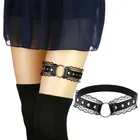 Сексуальное круглое бондажное белье, готический искусственная кожа на ногу ремень, эластичная подвязка, панк, кольцо для ног, подвязка на Бедро ремни для девочек
