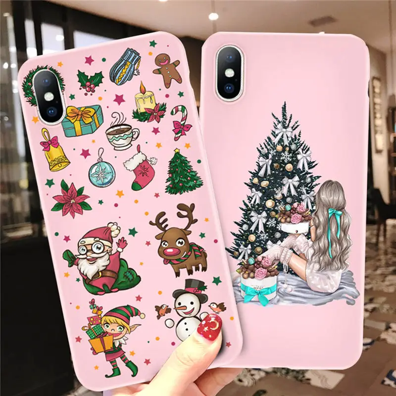 Рождественский чехол для телефона KJOEW iPhone 11 Pro Max 7 8 6 6s Plus X XR XS 5 5s SE Силиконовая