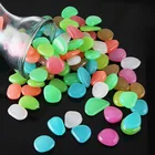 Светящиеся камни, галька светится в темноте аквариум песка садок для рыбы камни для дорожек путь открытый газон Патио Сад Двор Декор смесь Цвет