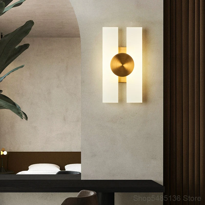 Современный роскошный акриловый настенный светильник скандинавский