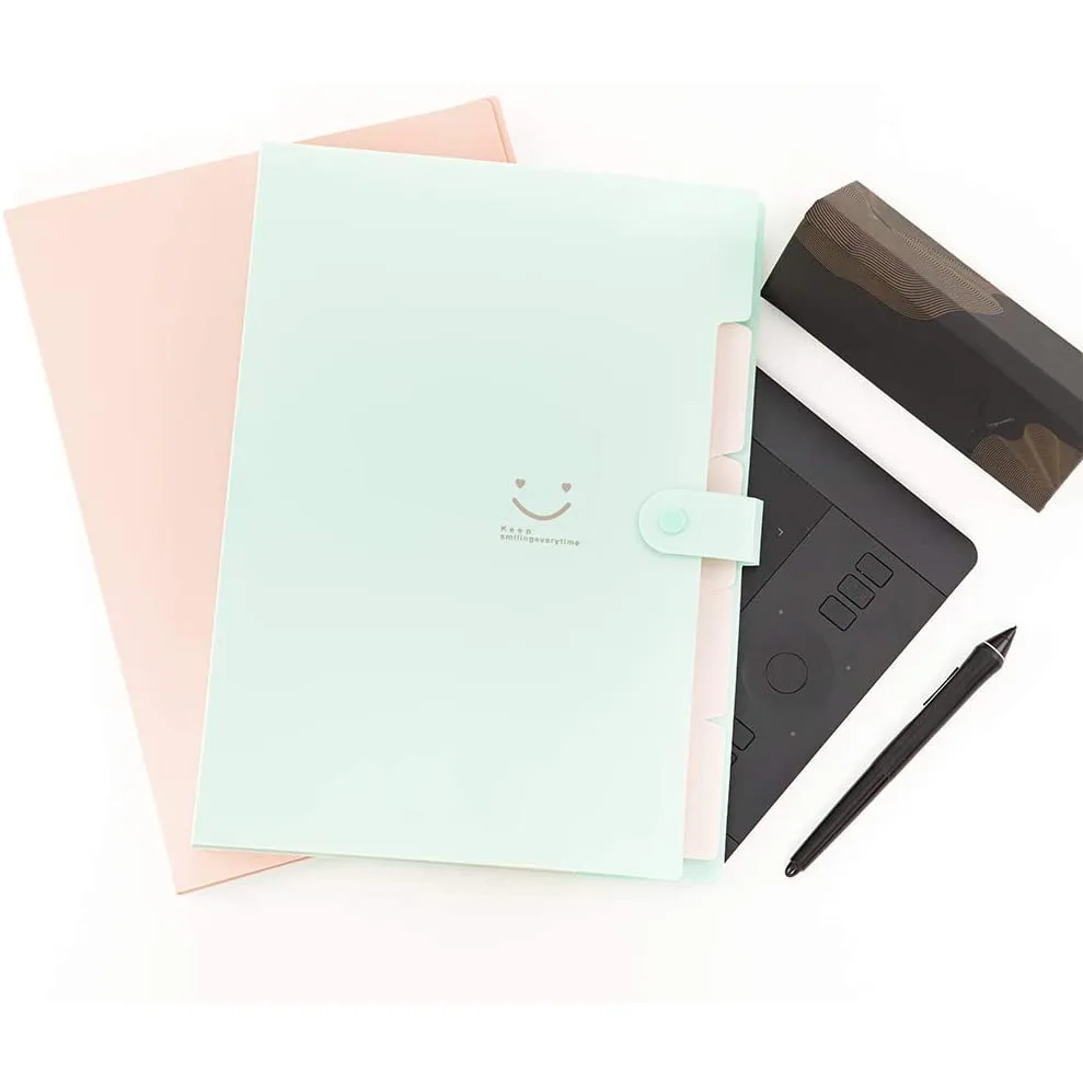 

5 Pcs Solid Color Expandable File Folder File Organizer File Organizer A4 Letter Size for School and Office Home