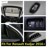 for renault kadjar 2016 2020 pillar a frame head light read lamp dashboard ac air cover trim carbon fiber interior accessories