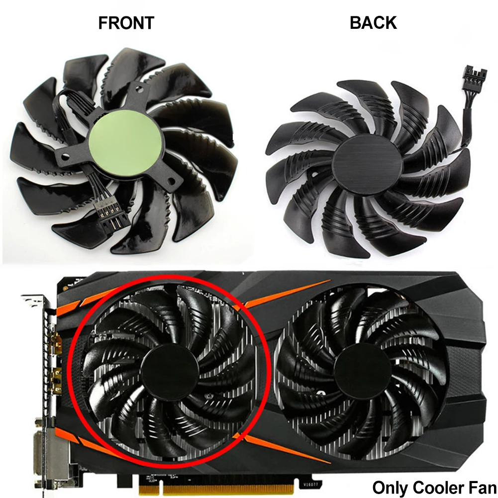 

1pc 85mm 0.5A Mini Efficient Cooling Fan for GeForce Video Card Repair Cooling Fan 12V Replacement Part Cooler Fan