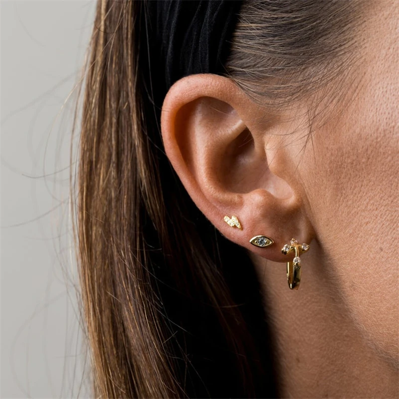 

2019 Top Selling 100% 925 Sterling Silver Lightning Pendant Stud Earrings for Women A30