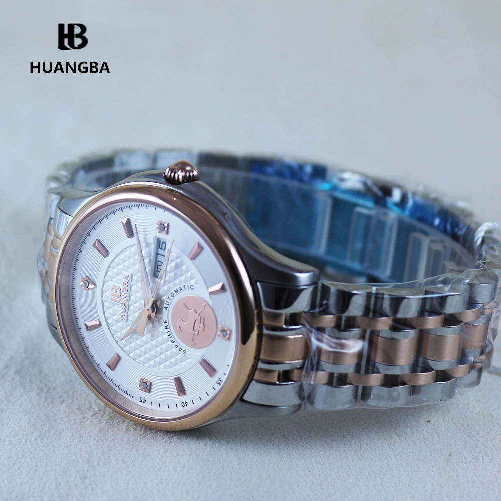

42mm Huangba Mechanical watch Men Automatic Waterproof Mechanical Watches Sapphire Mirrow Miyota Movement