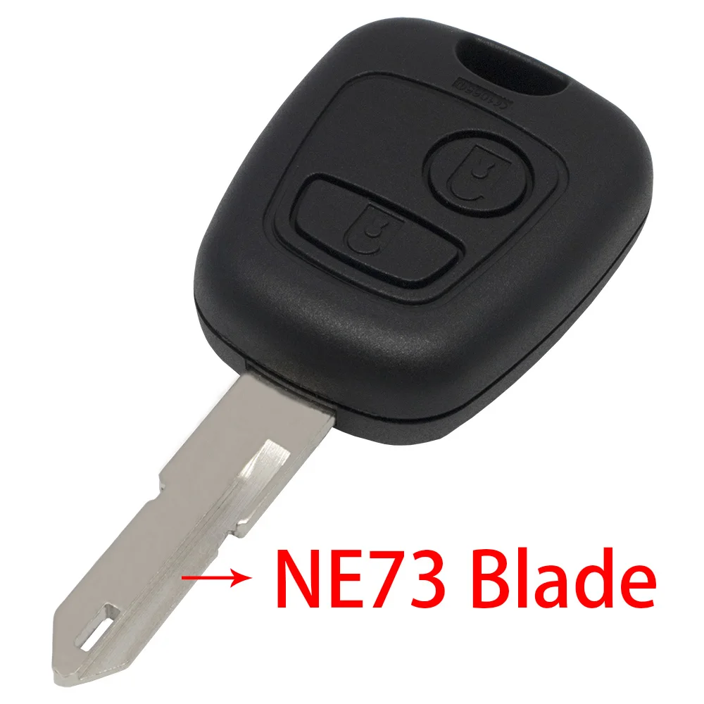 NE73 Blade WhatsKey для peugeot партнер 206 106 107 207 306 307 407 ключа оболочки NE73 сменная лопасть 2 кнопки чехол для дистанционного ключа от машины крышка - Количество кнопок: NE73 Blade